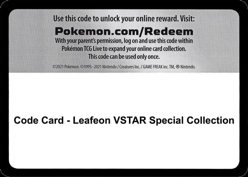 Code Card - Leafeon VSTAR Special Collection