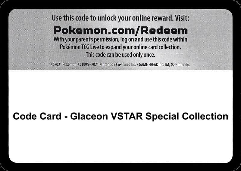 Code Card - Glaceon VSTAR Special Collection