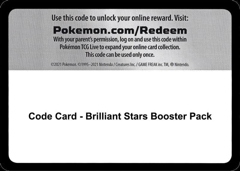 Code Card - Brilliant Stars Booster Pack