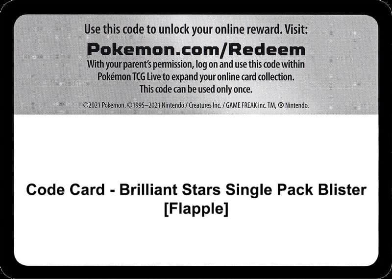 Code Card - Brilliant Stars Single Pack Blister [Flapple]