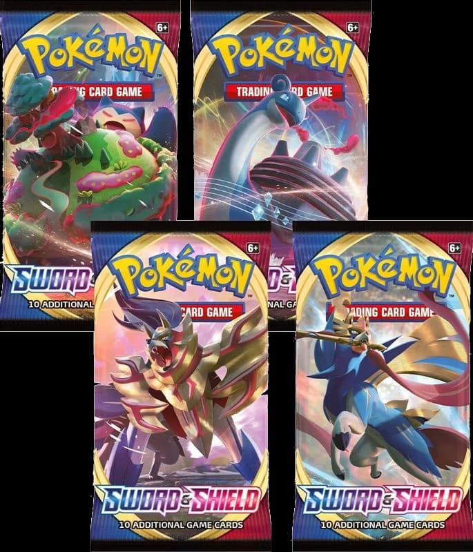 Sword and Shield Base Set Booster Pack Art Bundle [Set of 4]