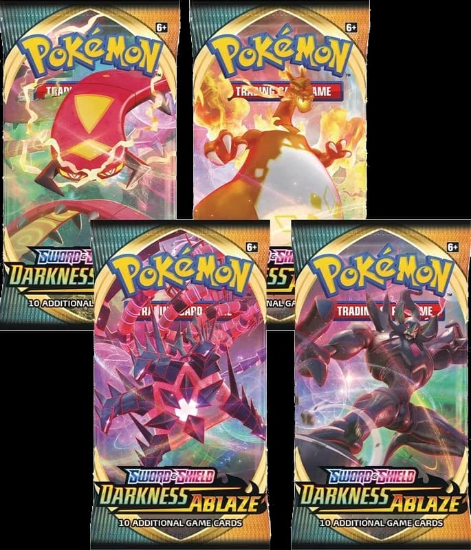 Darkness Ablaze Booster Pack Art Bundle [Set of 4]