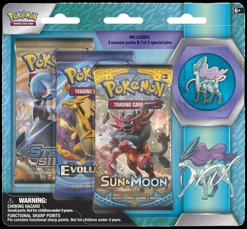 Legendary Beasts Collector Pin 3 Pack Blister [Suicune]