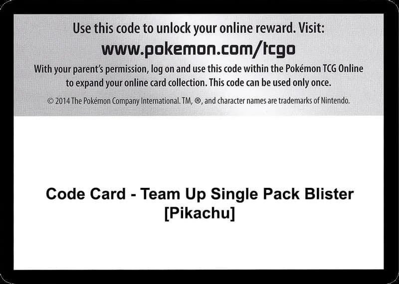 Code Card - Team Up Single Pack Blister [Pikachu]