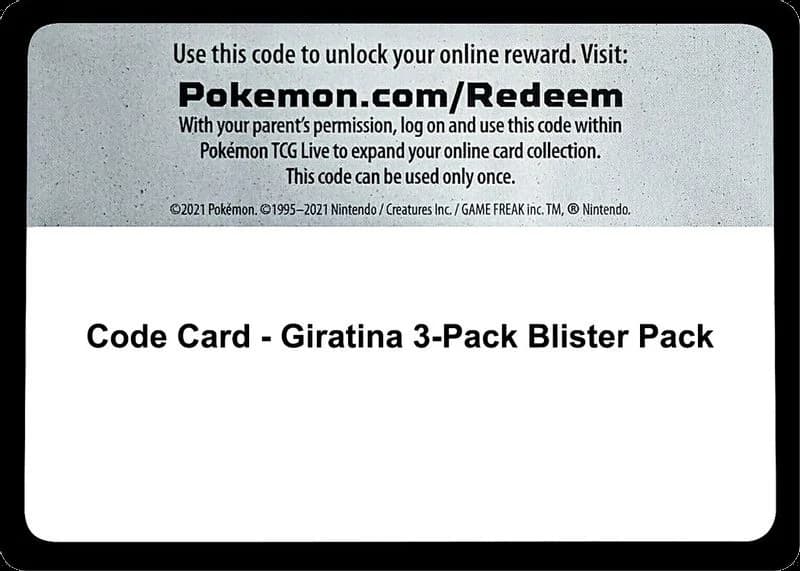 Code Card - Giratina 3-Pack Blister Pack