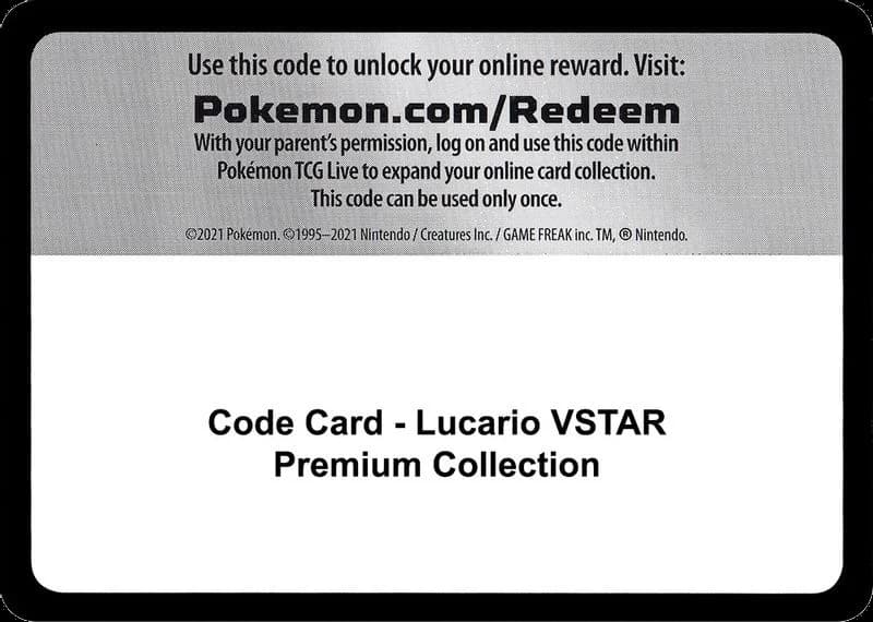 Code Card - Lucario VSTAR Premium Collection