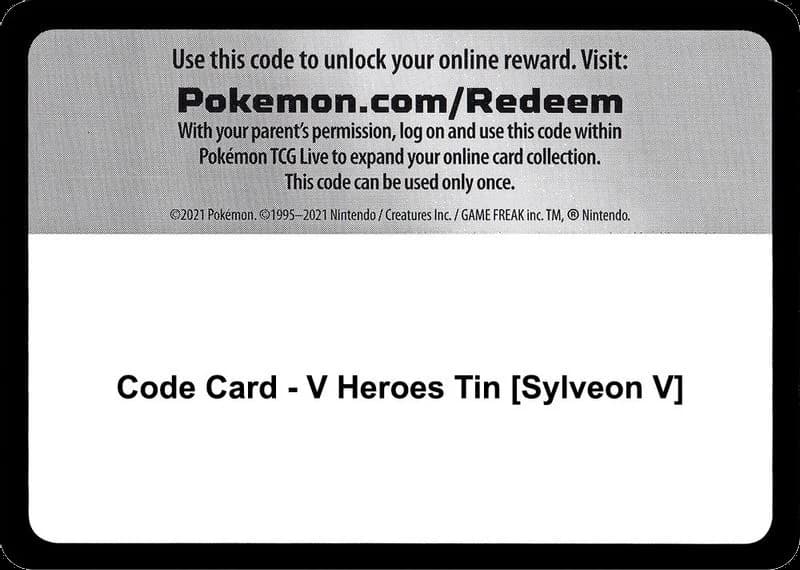 Code Card - V Heroes Tin [Sylveon V]