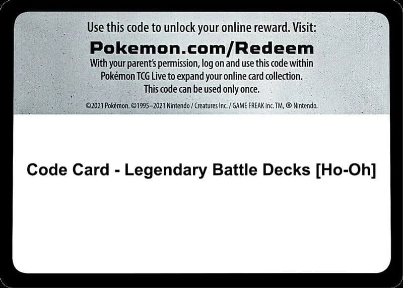 Code Card - Legendary Battle Decks [Ho-Oh]