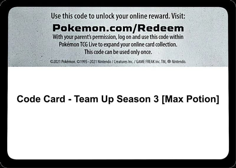 Code Card - Team Up Season 3 [Max Potion]