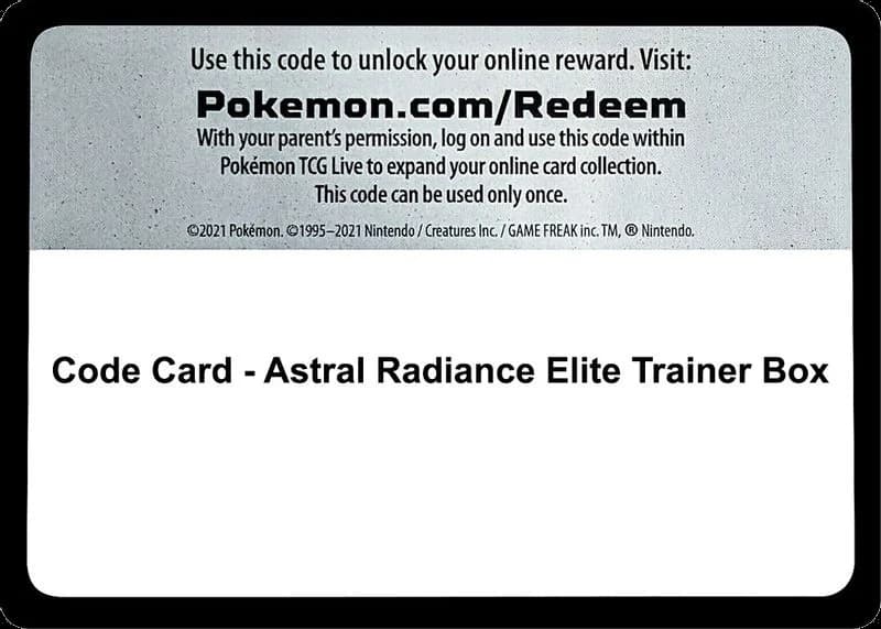 Code Card - Astral Radiance Elite Trainer Box