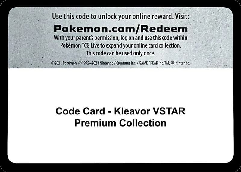 Code Card - Kleavor VSTAR Premium Collection