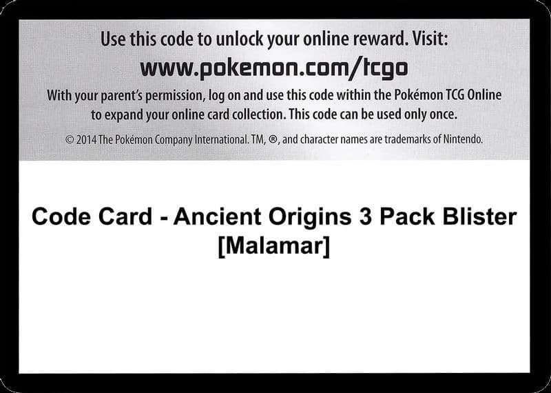 Code Card - Ancient Origins 3 Pack Blister [Malamar]