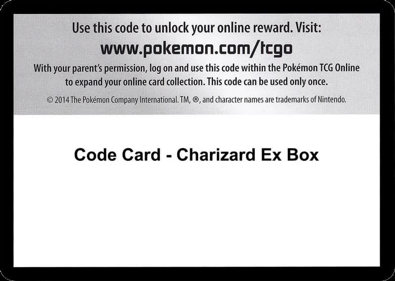 Code Card - Charizard EX Box
