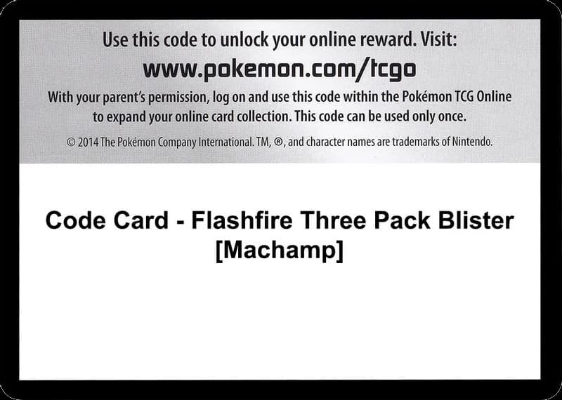 Code Card - Flashfire Three Pack Blister [Machamp]