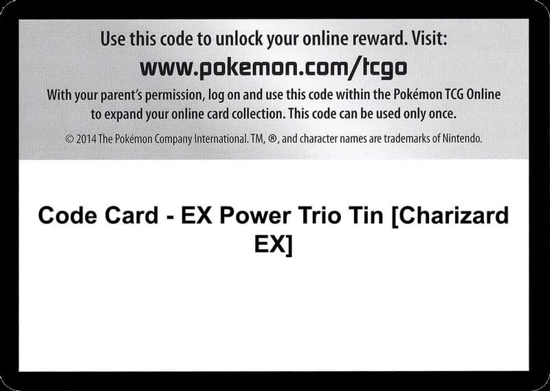 Code Card - EX Power Trio Tin [Charizard EX]