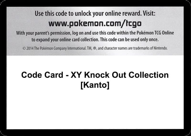 Code Card - XY Knock Out Collection [Kanto]