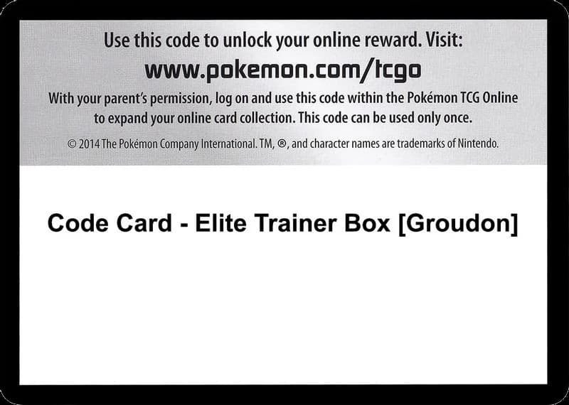 Code Card - Elite Trainer Box [Groudon]