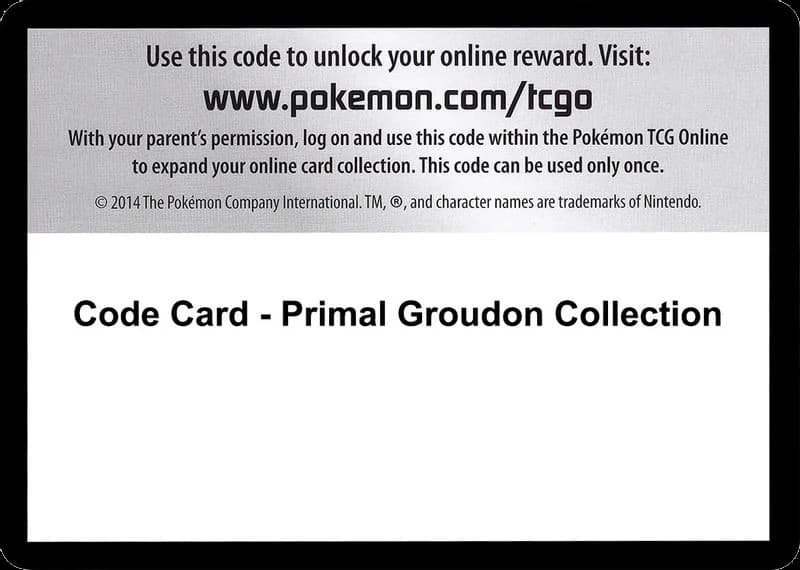 Code Card - Primal Groudon Collection