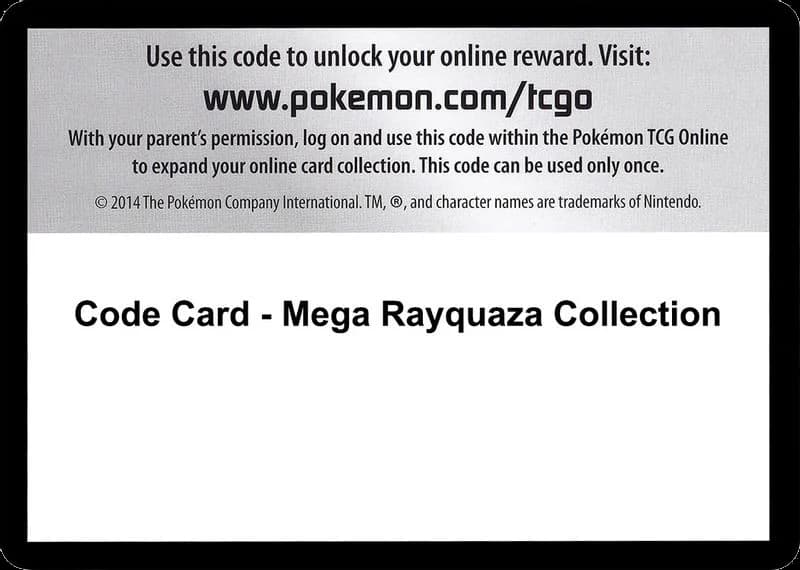 Code Card - Mega Rayquaza Collection