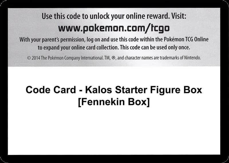 Code Card - Kalos Starter Figure Box [Fennekin Box]