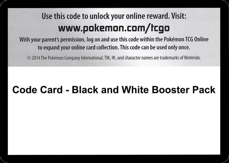 Code Card - Black and White Booster Pack