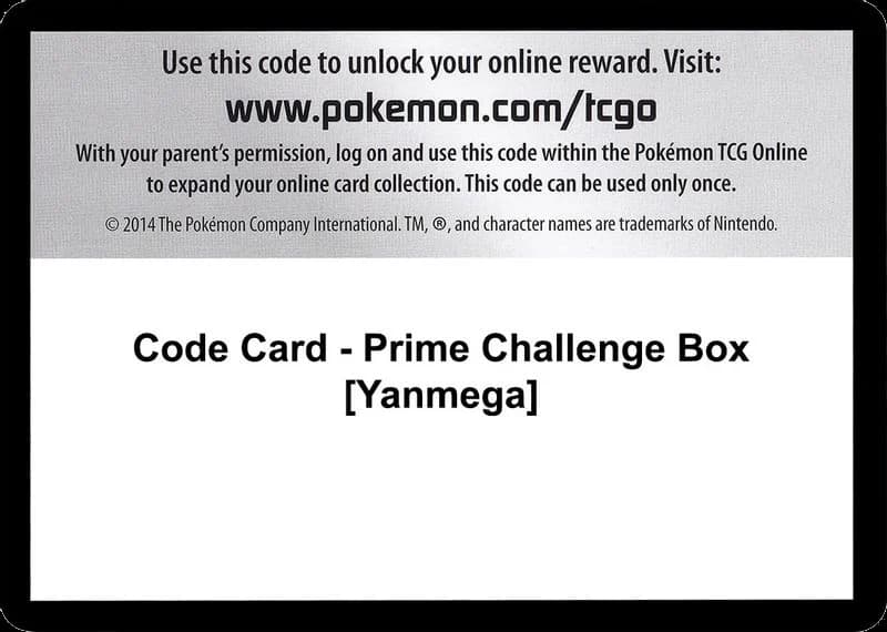 Code Card - Prime Challenge Box [Yanmega]