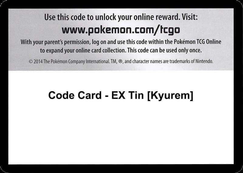 Code Card - EX Tin [Kyurem]