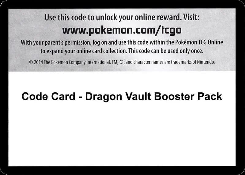Code Card - Dragon Vault Booster Pack
