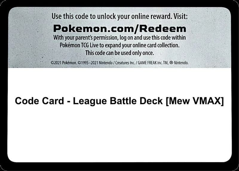 Code Card - League Battle Deck [Mew VMAX]