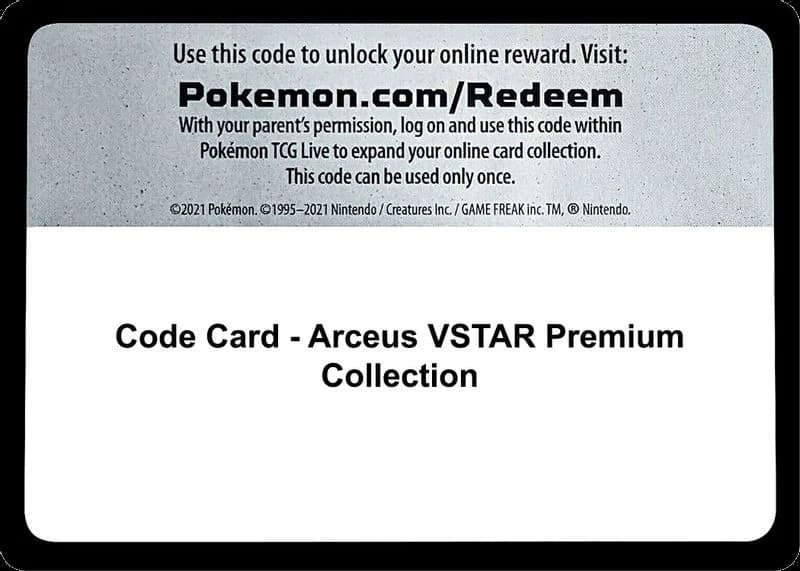 Code Card - Arceus VSTAR Premium Collection