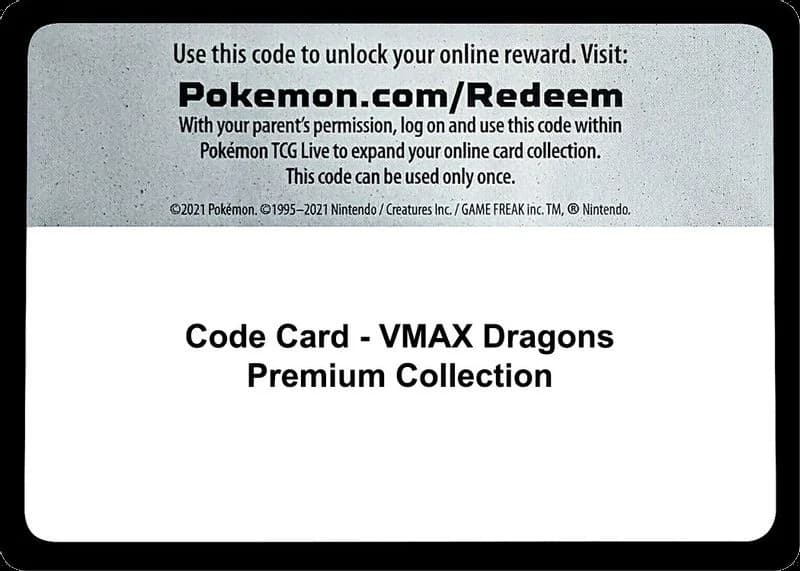 Code Card - VMAX Dragons Premium Collection