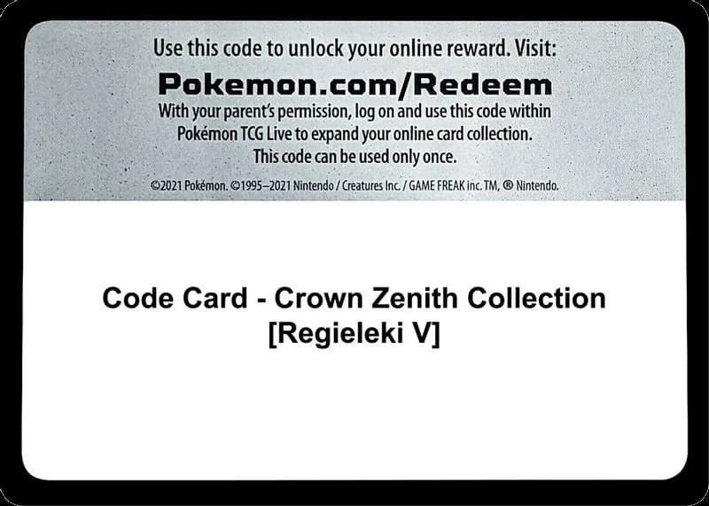 Code Card - Crown Zenith Collection [Regieleki V]