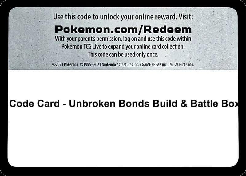 Code Card - Unbroken Bonds Build & Battle Box