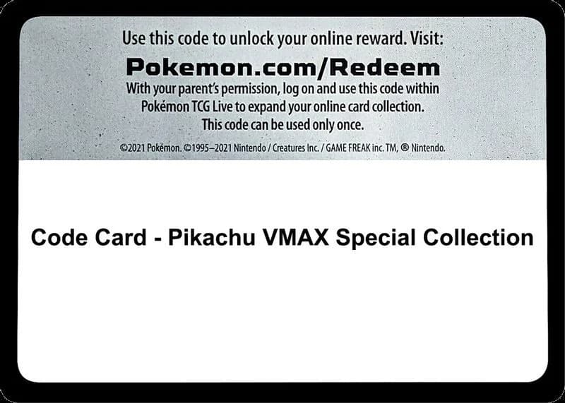 Code Card - Pikachu VMAX Special Collection