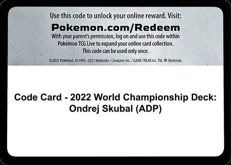 Code Card - 2022 World Championship Deck: Ondrej Skubal (ADP)
