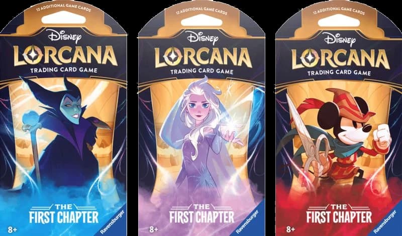 Disney Lorcana: The First Chapter Sleeved Booster Pack Art Bundle [Set of 3]