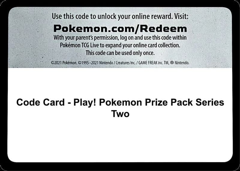 Code Card - Play! Pokemon Prize Pack Series Two