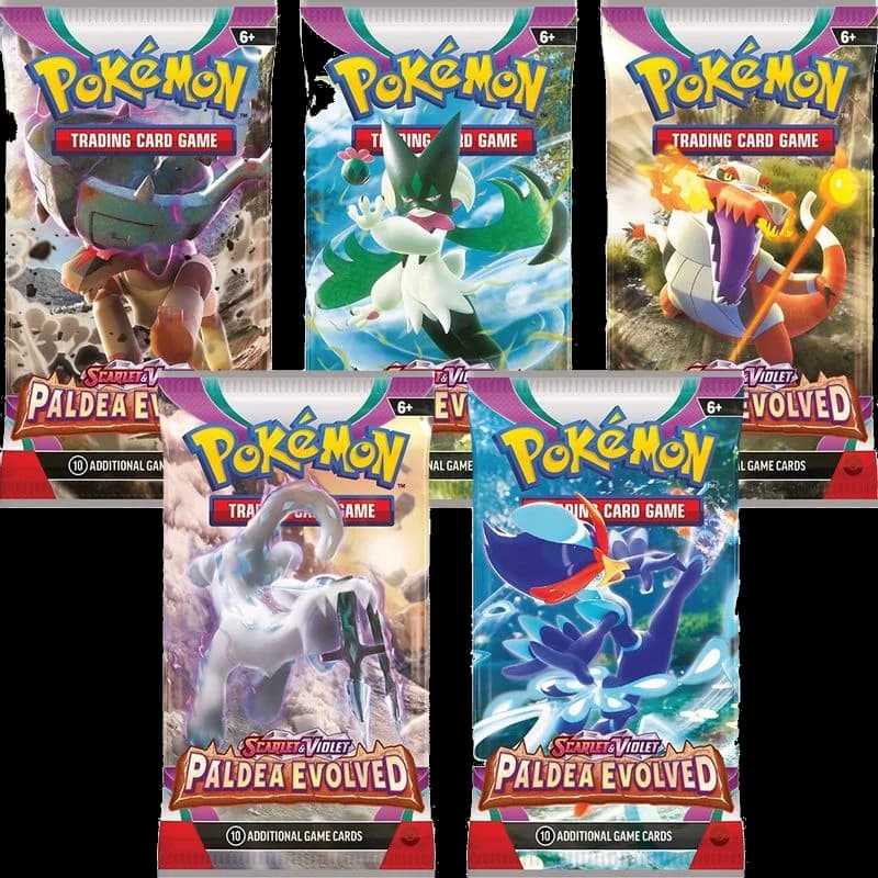 Paldea Evolved Booster Pack Art Bundle [Set of 5]