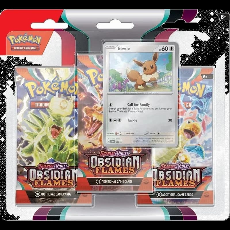 Obsidian Flames 3 Pack Blister [Eevee]