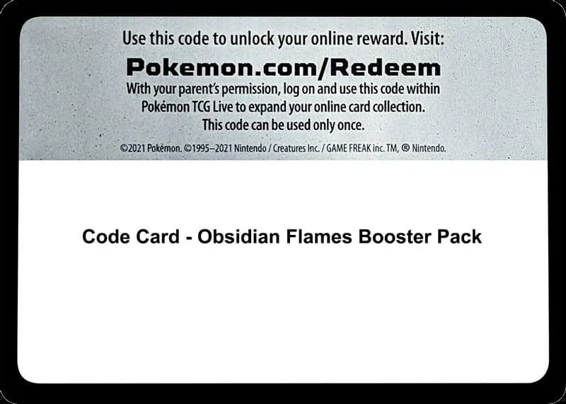 Code Card - Obsidian Flames Booster Pack