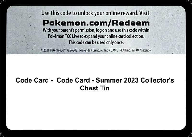 Code Card - Summer 2023 Collector's Chest Tin