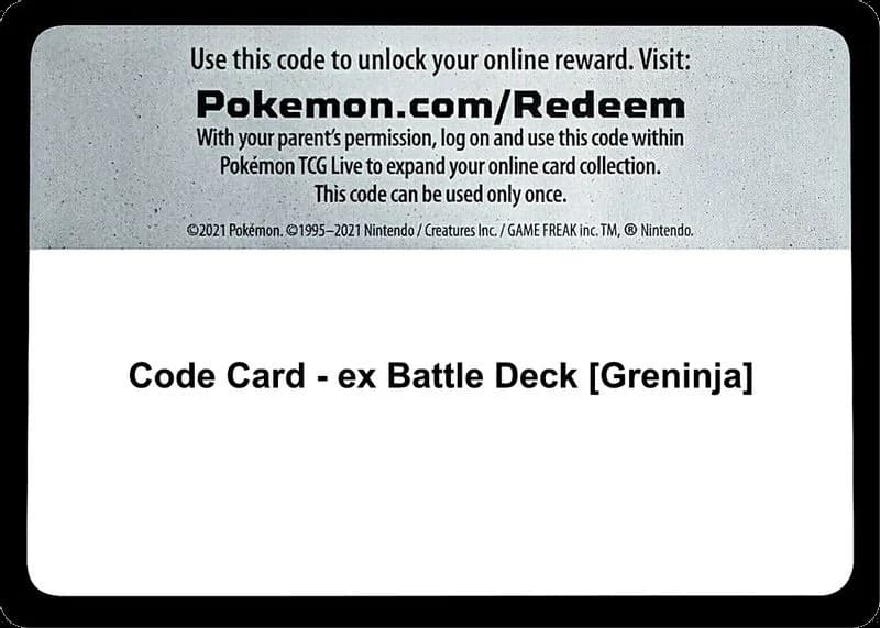Code Card - ex Battle Deck [Greninja]