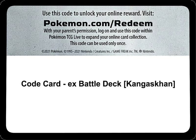 Code Card - ex Battle Deck [Kangaskhan]