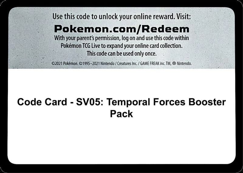 Code Card - SV05: Temporal Forces Booster Pack