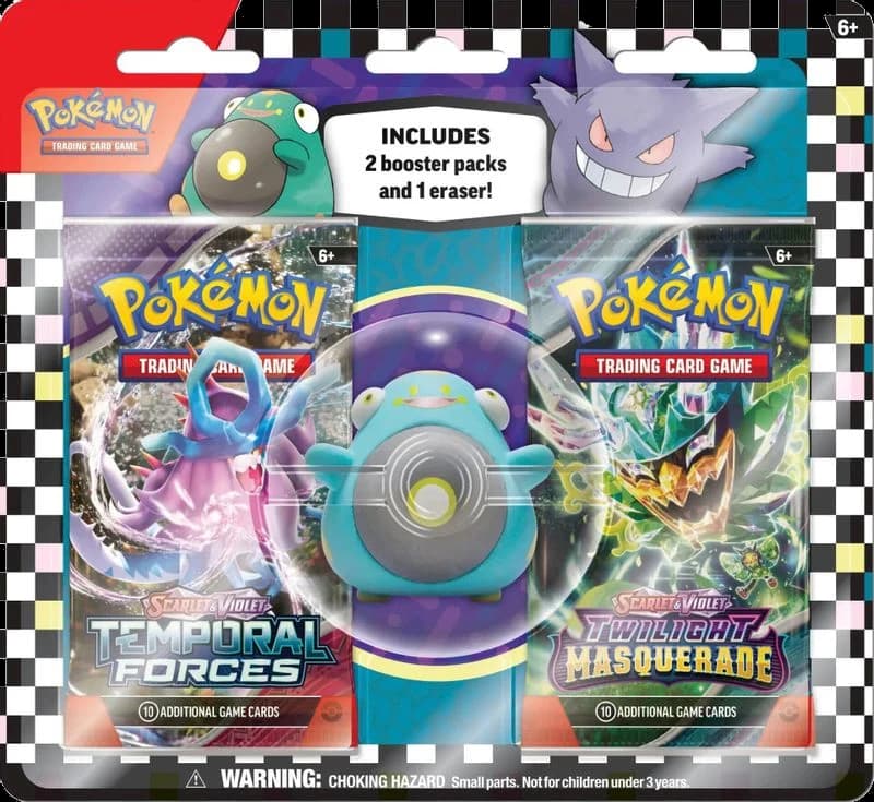 Pokemon TCG: Back to School Eraser Blister 2024 [Bellibolt]