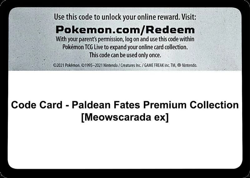 Code Card - Paldean Fates Premium Collection [Meowscarada ex]