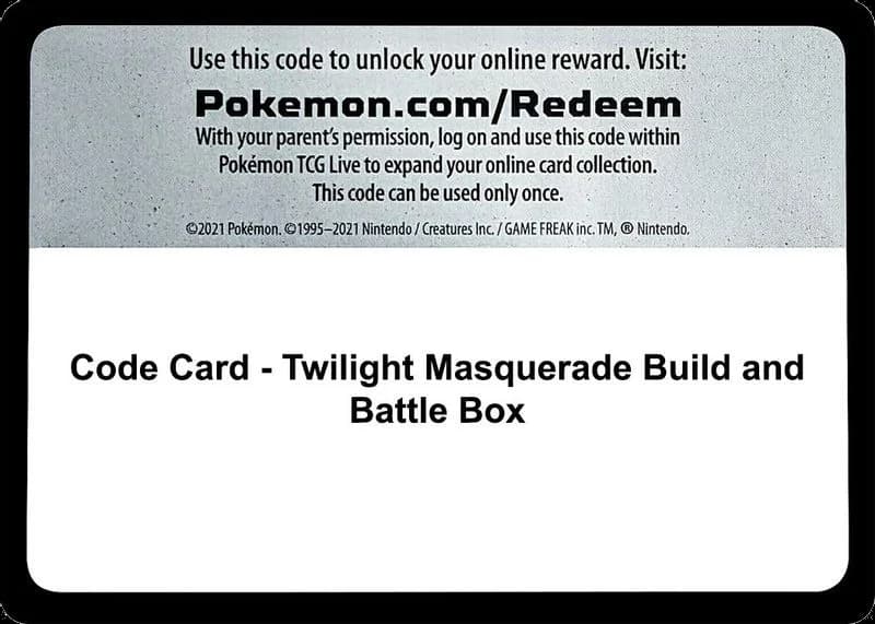 Code Card - Twilight Masquerade Build and Battle Box