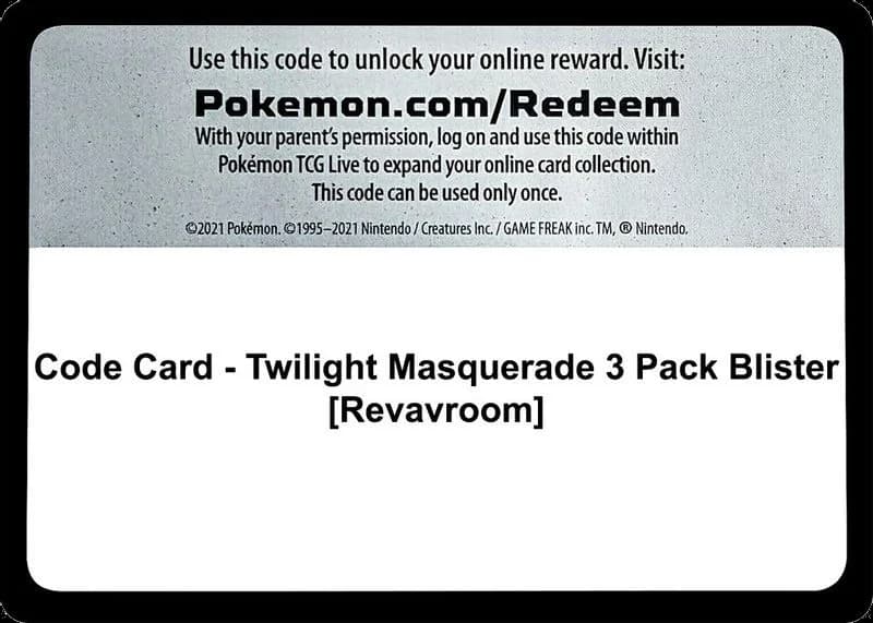 Code Card - Twilight Masquerade 3 Pack Blister [Revavroom]