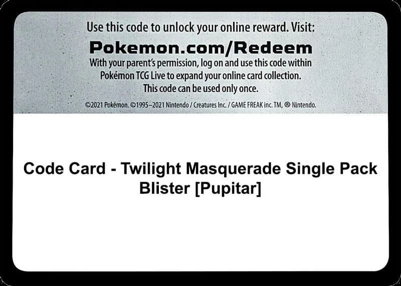 Code Card - Twilight Masquerade Single Pack Blister [Pupitar]