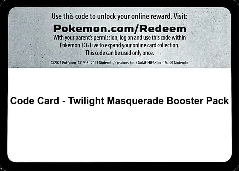 Code Card - Twilight Masquerade Booster Pack